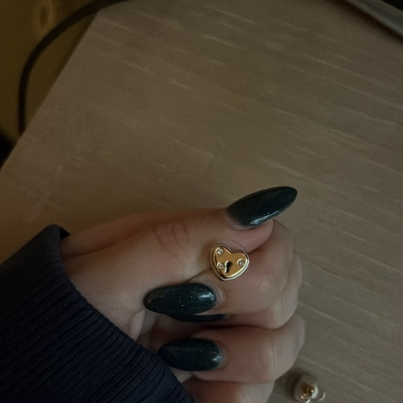 Coach EUC Two Toned Heart Earrings - Picture 3 of 4